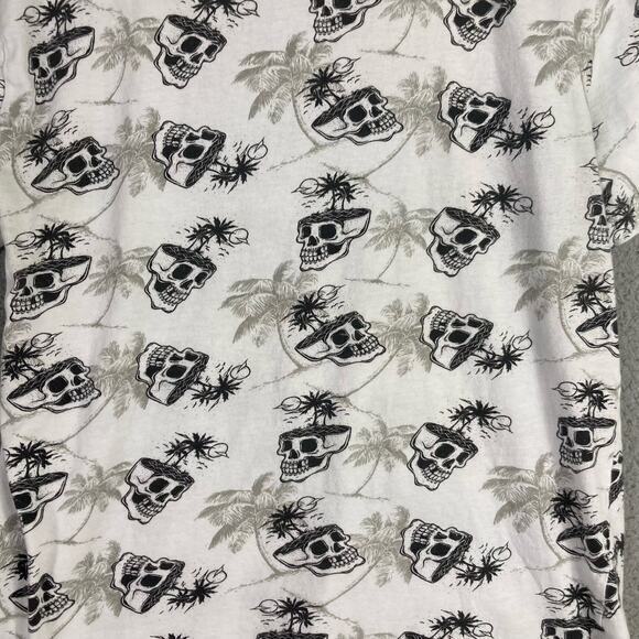 WXYZ Men's Graphic Print T-Shirt White Size‎ L Short Sleeve Crew Neck Summer Top - Picture 8 of 10